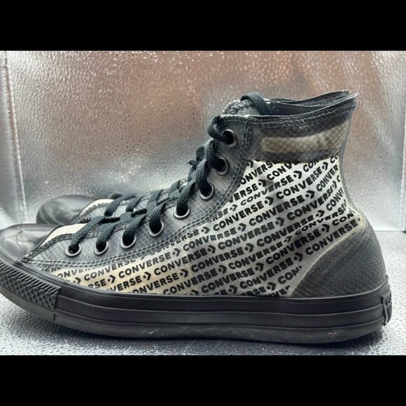 Size 8 - Converse Chuck Taylor All Star High Translucent Black Sneakers 65668C - Picture 6 of 11